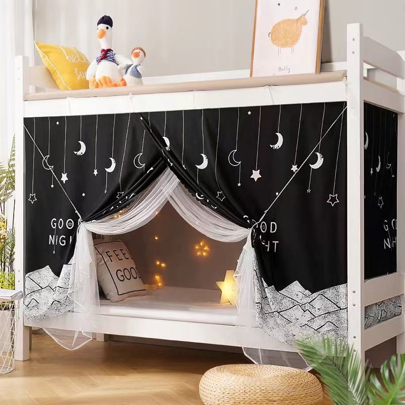 Dormitorio cortina de cama opacas mosquitera dormitorio de estudiantes integrado litera superior litera superior e inferior cama alta cortina cubierta cama individual