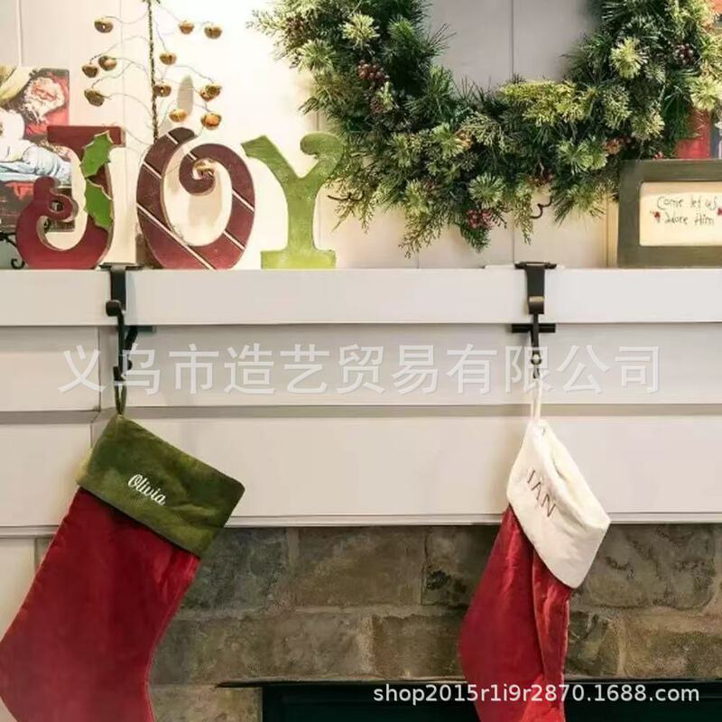 跨境Paeose Garland Holder花环挂钩壁炉架挂钩铁质家居装饰架|undefined