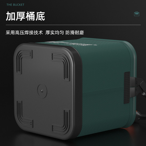 Jiadiani folding water bucket thickened bottom live fish bucket with rope mini wild fishing special fish bucket fishing bucket new style