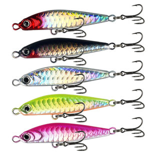 Wholesale long cast iron plate lead fish scales a floating lead fish multi-color multi-gram heavy sea fishing boat fishing bait Spanish mackerel knife bait