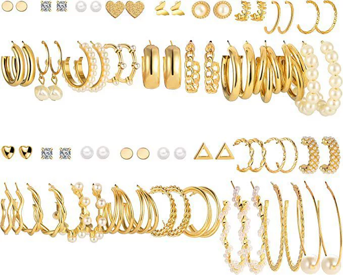 Серьги, модный набор, Amazon, 36 пар