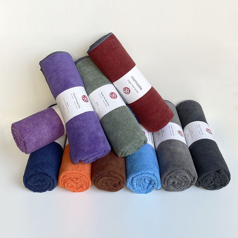 Yoga Non-Slip Paving Towel Sweat-Absorbing Thickened Yoga Blanket Sports Fitness Yoga Solid Color Paving Towel settable logo