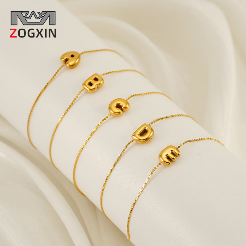 Nuevo lujo ligero de acero inoxidable inswind nicho de diseño de pulseras de letras 26 letras inglesas joyas de moda de mujeres
