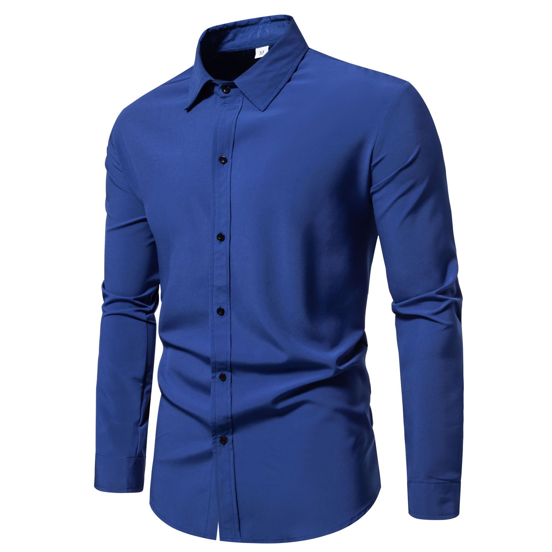 2024 primavera nuevos hombres camisa casual hombres eBay AliExpress color sólido hombres más tamaño camisa de manga larga hombres