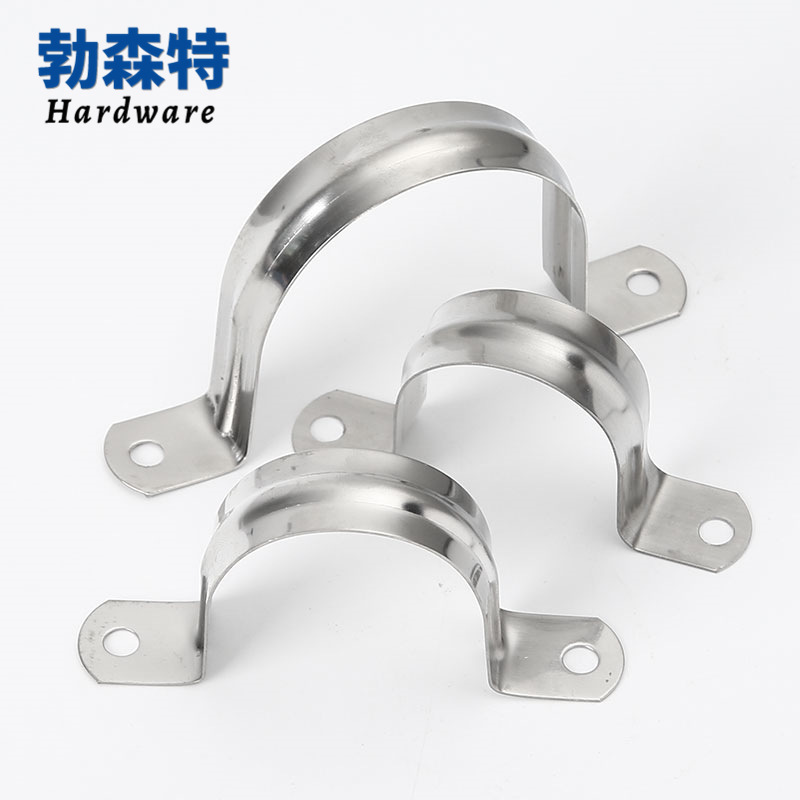 Stainless steel riding pipe card 201/304 stainless steel pipe card electrician pipe card U-type pipe card ohm line card