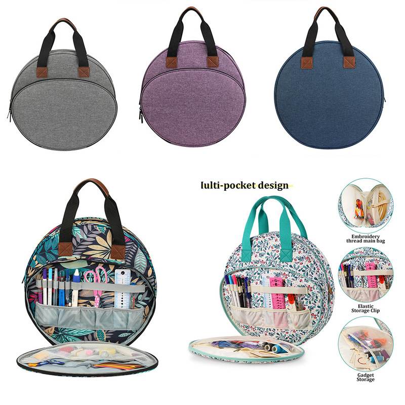 Carefully Selected Round Embroidery Tool Storage Bag, Embroidery Storage Bag, Cross-Stitch Thread Tool Set Storage Bag Wholesale