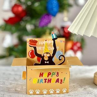 Cross-Border Platforms Supply 3D Stereo Greeting Cards. Make Greeting Cards with Pictures and Samples. Pop-Up Creative Birthday Greeting Cards