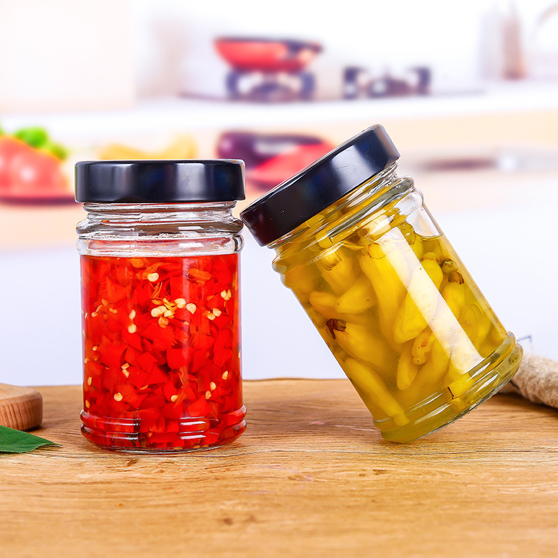 厂家供应燕窝瓶蜂蜜酱菜罐子储物直筒圆形玻璃瓶子密封罐带盖
