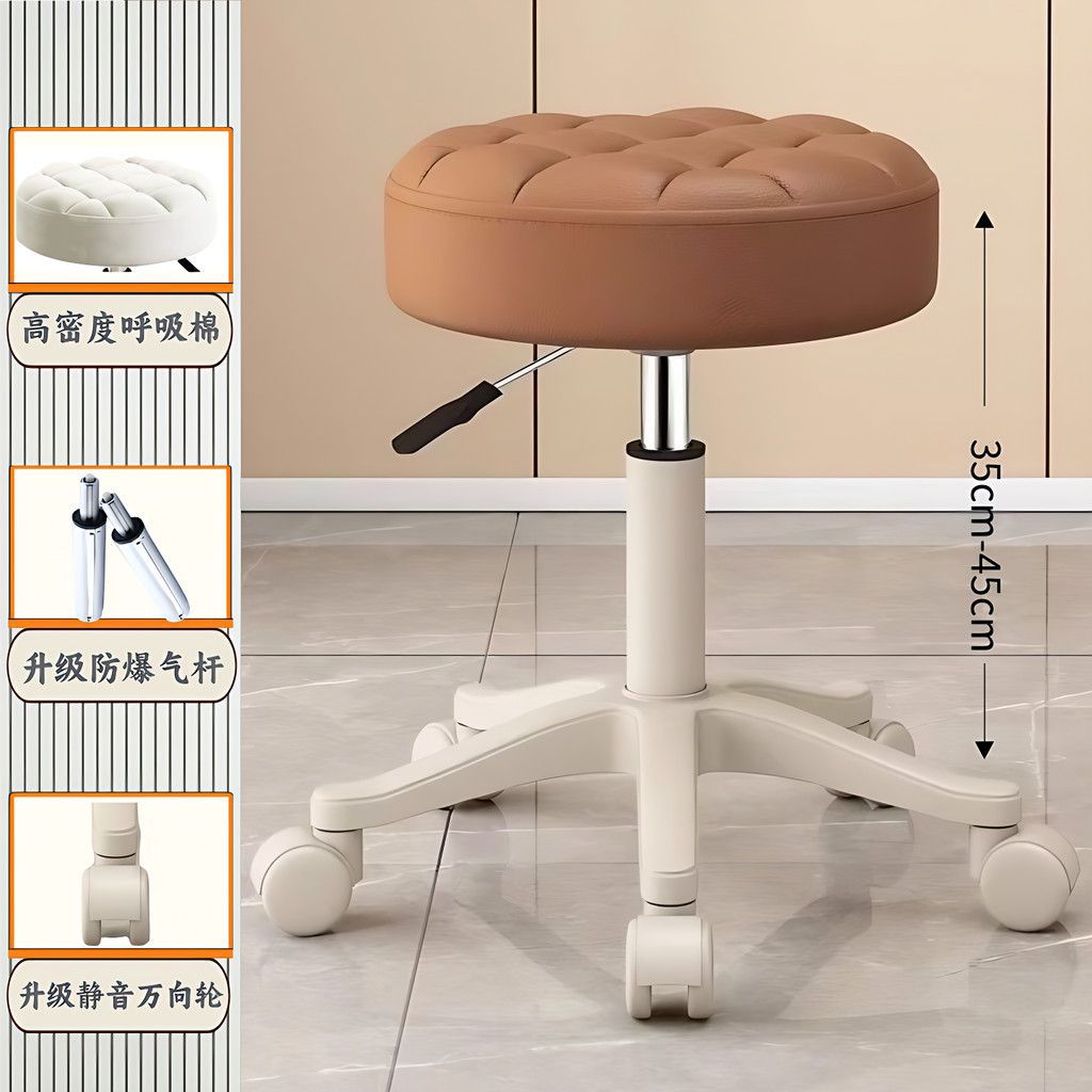 Taburete de elevación de poleas domésticas barbería simple taburete redondo rotativo de manicuría silla de elevación especial silla de bar rotativa image 14
