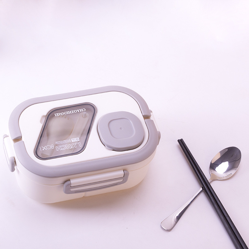 La nueva lonchera se puede utilizar en el horno microondas, caja de almuerzo independiente de tres compartidos, ensalada de verduras, lonchera de gran capacidad