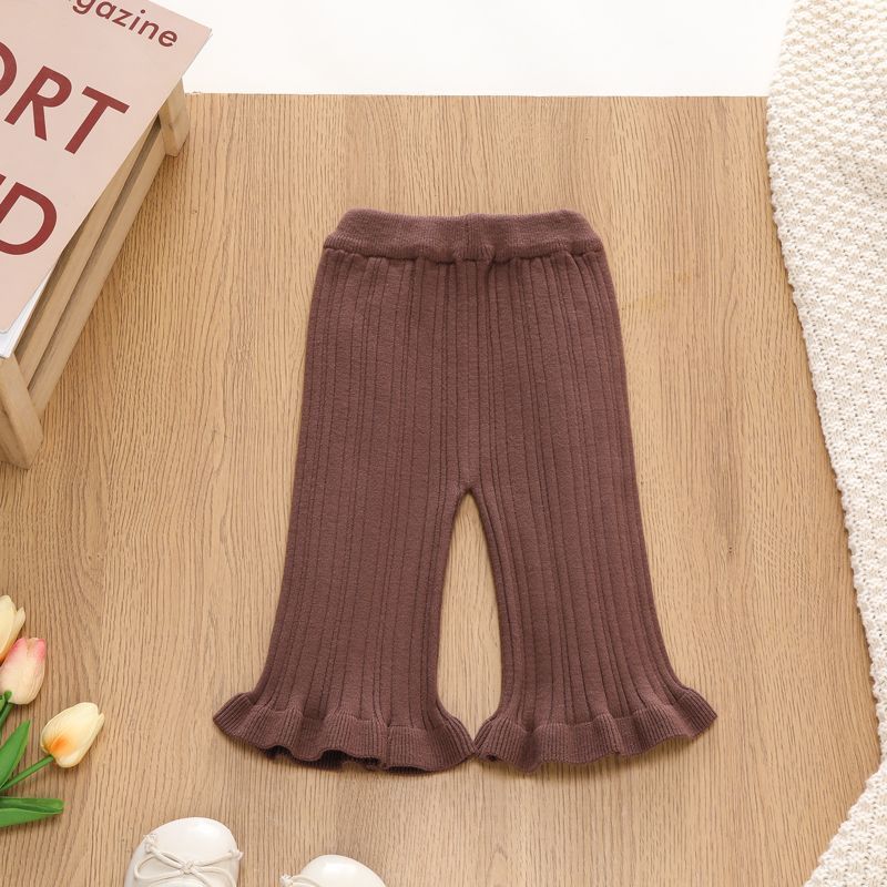 Knitted children's elastic trousers