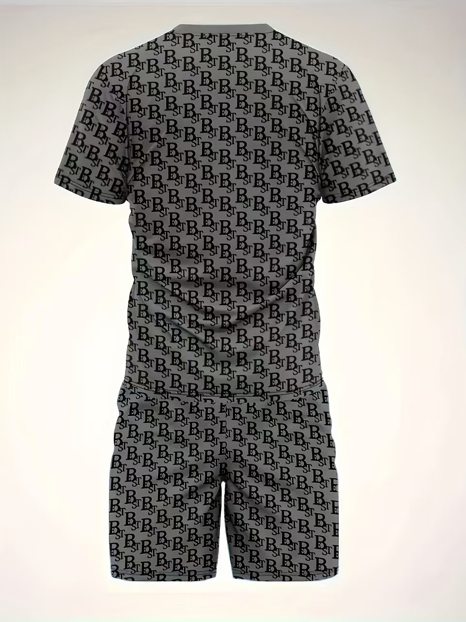 Men's Casual Sports Shorts Trendy Summer Print Suit Short Sleeved Shirt Streetwear Fashion Male Model Clothes_viptrois.com
