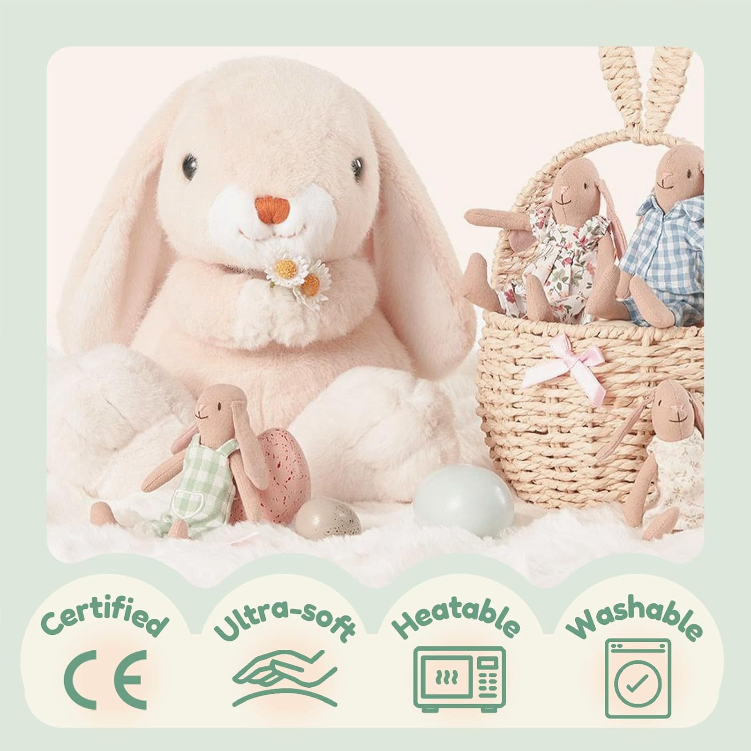 Caricaturas personalizadas muñecas de peluche de conejo de zanahoria orejas colgantes bonitas conejos dulces regalos de cumpleaños curados image 4