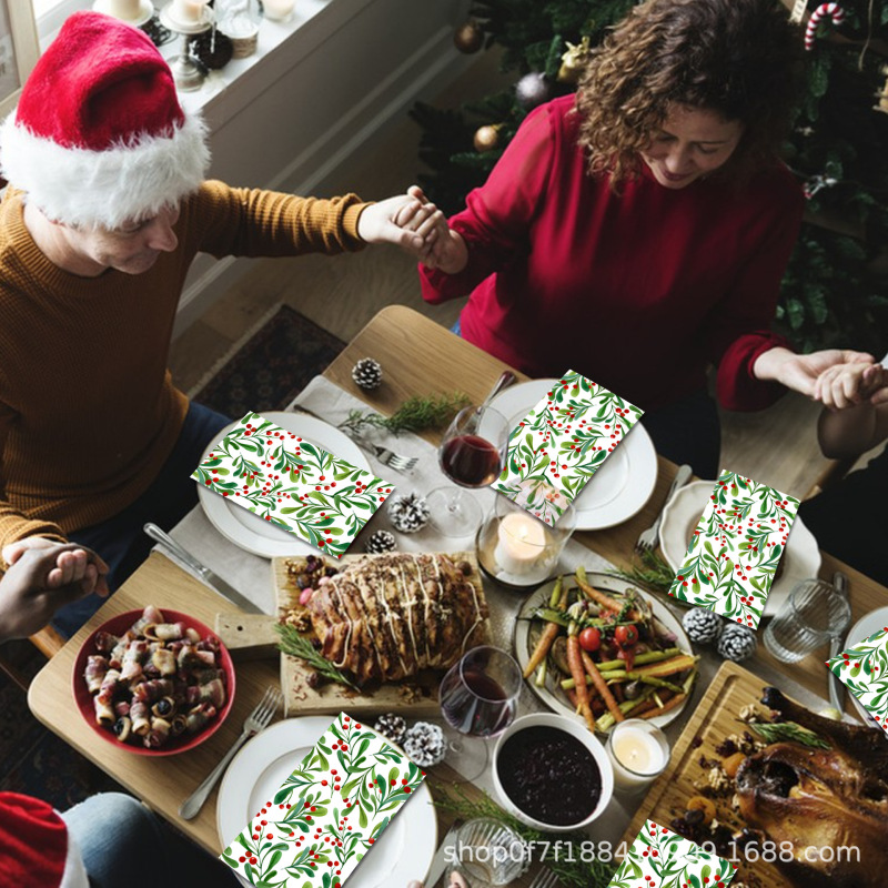Czjbackupアマゾンベリークリスマスロングティッシュパーティー祝日食器パーティー使い捨て紙|undefined