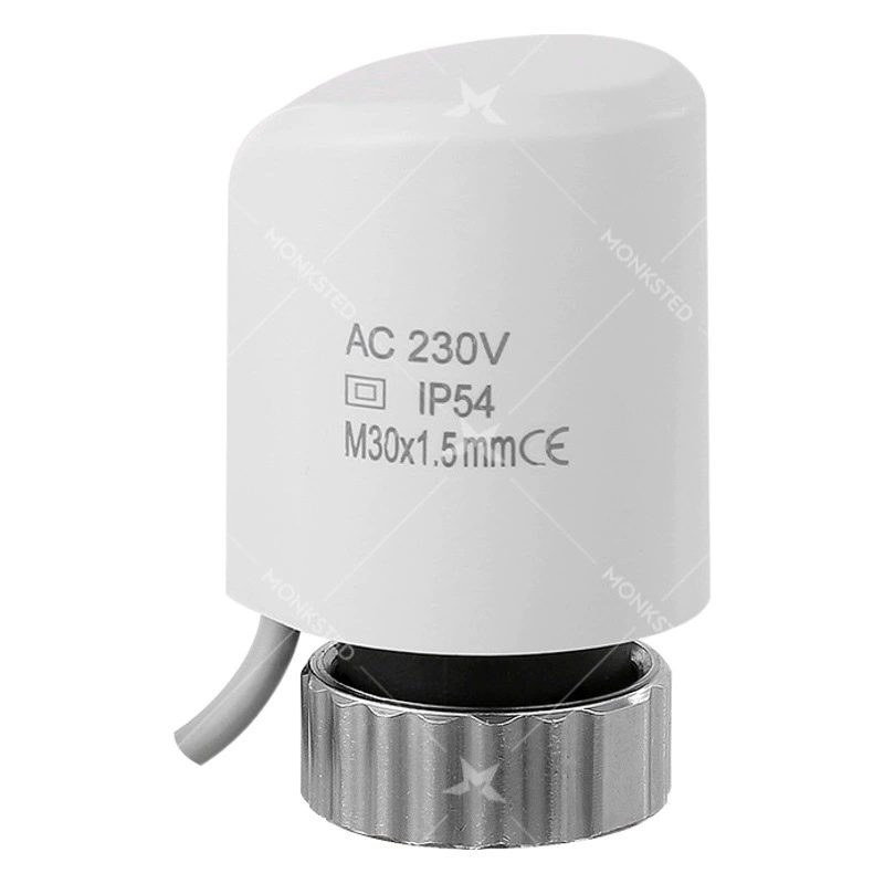 Monksende, нормально закрытый электрический инженерный распределитель воды для подогрева пола, централизованный клапан контроля температуры нагрева, электрическая нагревательная головка