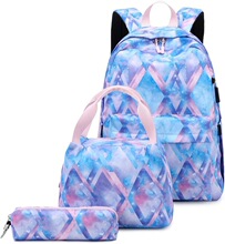 H 58616 Fashion Casual Three Piece Backpack Set �����������