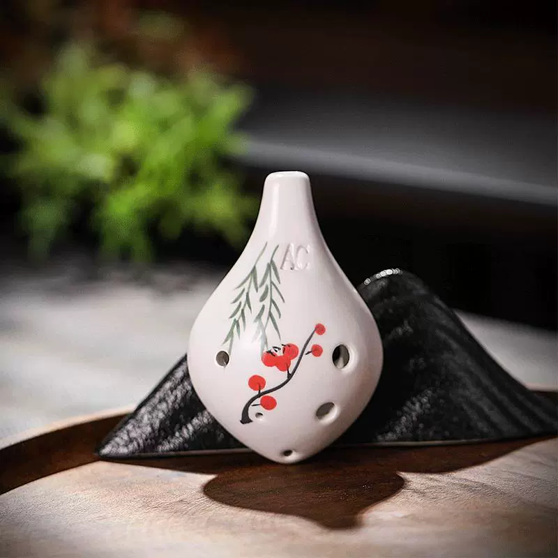Six-hole oval alto AC-tuning starry sky pottery beginners students perform musical instruments 6-hole C-tuning oval can be engraved