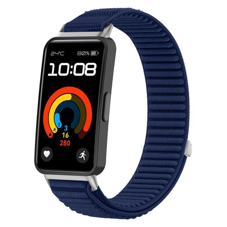 Para Huawei Band10 / 9 / 8 xDfind Wild Mountain Pattern Trenzed Nylon Velcro Bandera