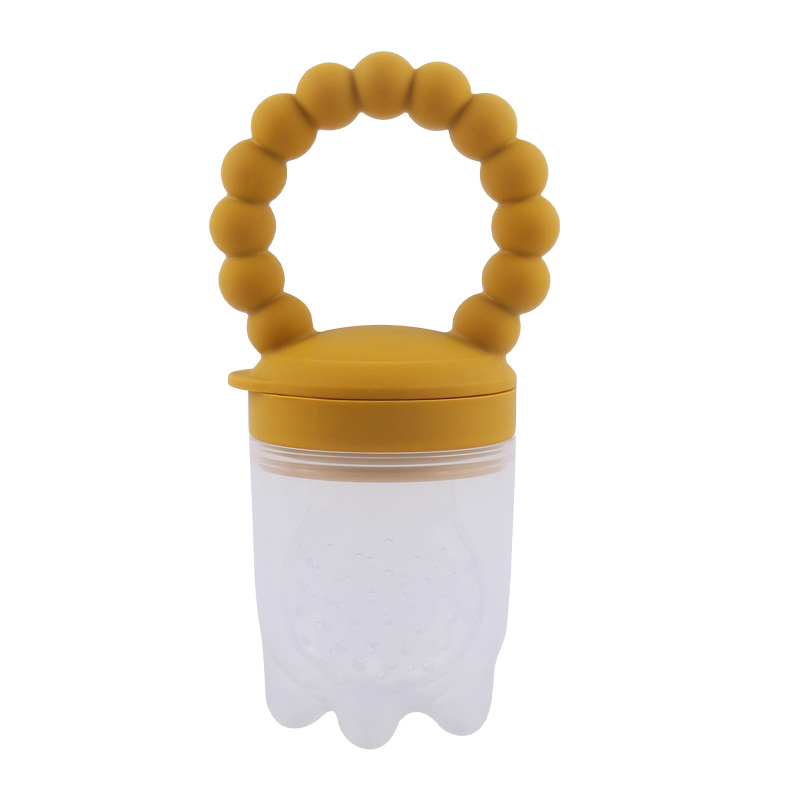 Suplemento de alimentos para bebés mordedor de silicona de calidad alimentaria bolsa de alimentos de frutas y verduras bebé mordedura de palo fruta pezón