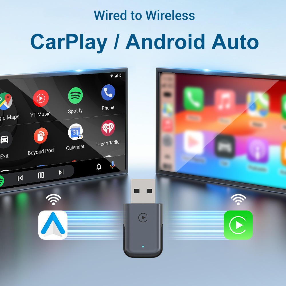 Cross-Border Carplay Box Wired to Wireless Box, Apple Android Auto Car-Machine Connectivity Box, Smart Adapter
