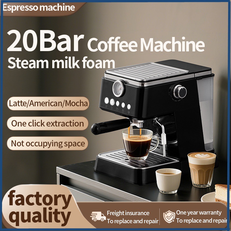 Cross-Border Espresso Machine Semi-Automatic Small Household High-Pressure Extraction Steam Milk Foam Latte Art All-In-One Machine Office