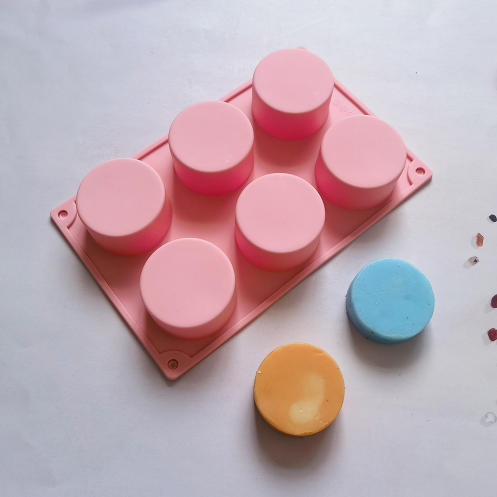 6 con cilindro pequeño 40 molde de silicona pastel helado pudín molde de postre jabón utensilios para hornear
