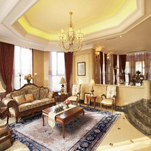 欧式中式新古典 客厅沙发地毯 别墅样板间商用地垫可水洗涤纶地毯