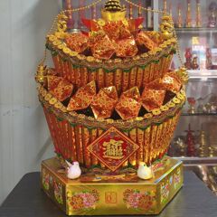 潮汕财神送宝新款中秋手工折塔中秋节宝塔赏月折纸材料