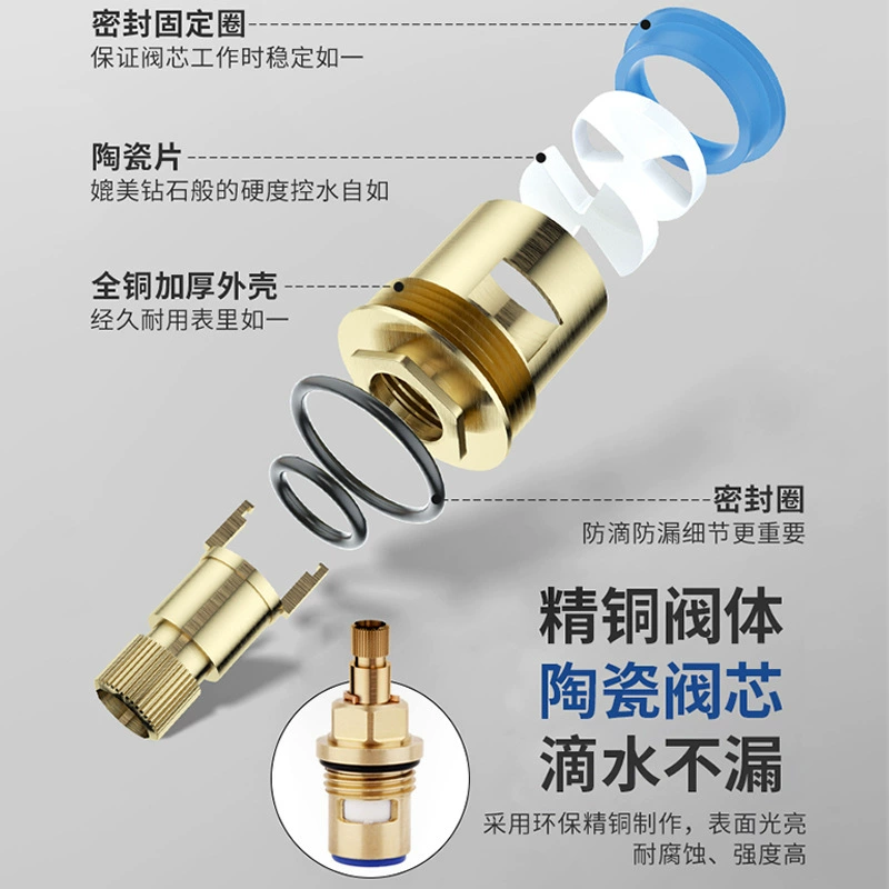 Copper hot and cold toilet, wholesale, increased thickness