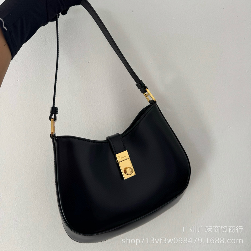 P ラダ レディース クレオ 光沢のある牛革 ショルダーバッグ 脇の下バッグ 高品質 リアルショット クロスボーダー用|undefined