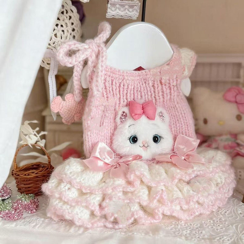 Trendy Cold-Proof Cartoon Dog and Cat Sweater Autumn and Winter Pet Vest Clothing for Small and Medium-Sized Dogs, Winter Warm Clothing for Teddy