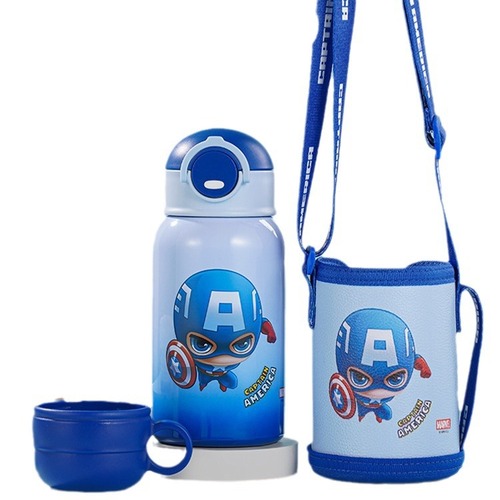 Strawberry Bear children's kindergarten school special food-grade 316 thermos cup portable cup cover can be used to carry the kettle cross-body