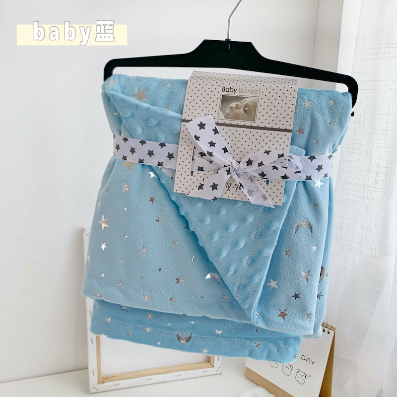 Manta acolchada para niños, manta tipo gorro, manta de doble capa de terciopelo cristalino, manta para siesta de bebé, manta esponjosa