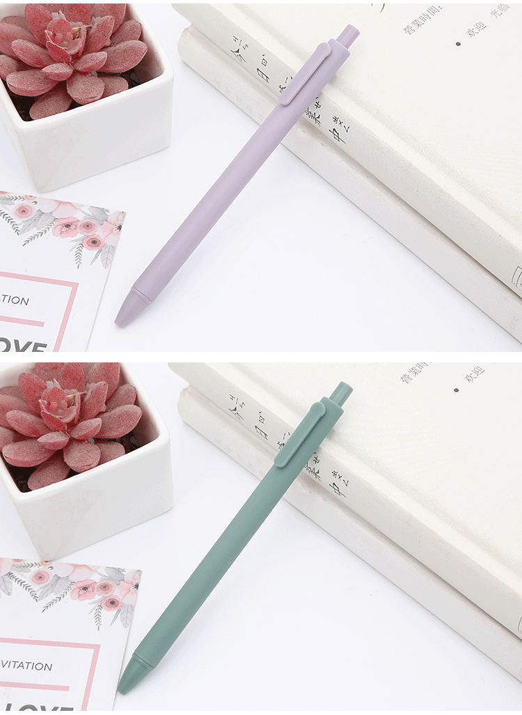 1 Piece Solid Color Learning Plastic Preppy Style Gel Pen display picture 2