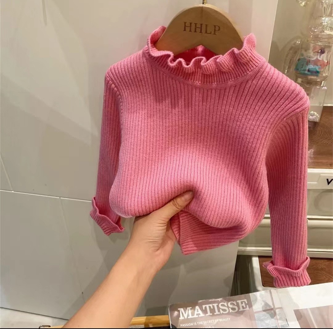 Estrella infantil coreana ropa infantil suéter primavera y otoño ropa nueva niñas tejer capas con capuzas chaqueta