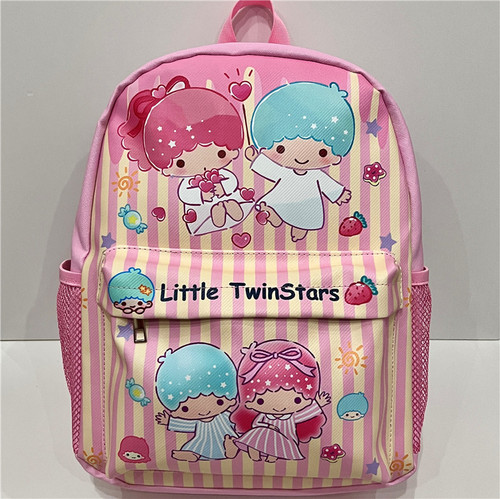 Cartoon Kurumi Xiaobai PC Gemini Boys and Girls Backpack PU Double Compartment Travel Bag Student School Bag Large Size