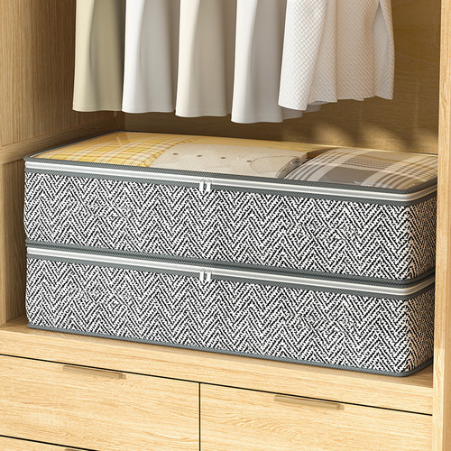 Cross-border best-selling under-bed storage bag with large capacity, visible hand-held storage bag for wardrobe organization of clothes and bedding, portable