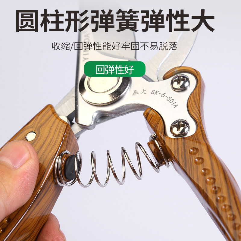 Winda ahorro de mano de obra mango de madera tijeras de árboles frutales herramienta de poda tijeras de jardín tijeras de jardinería doméstica al por mayor