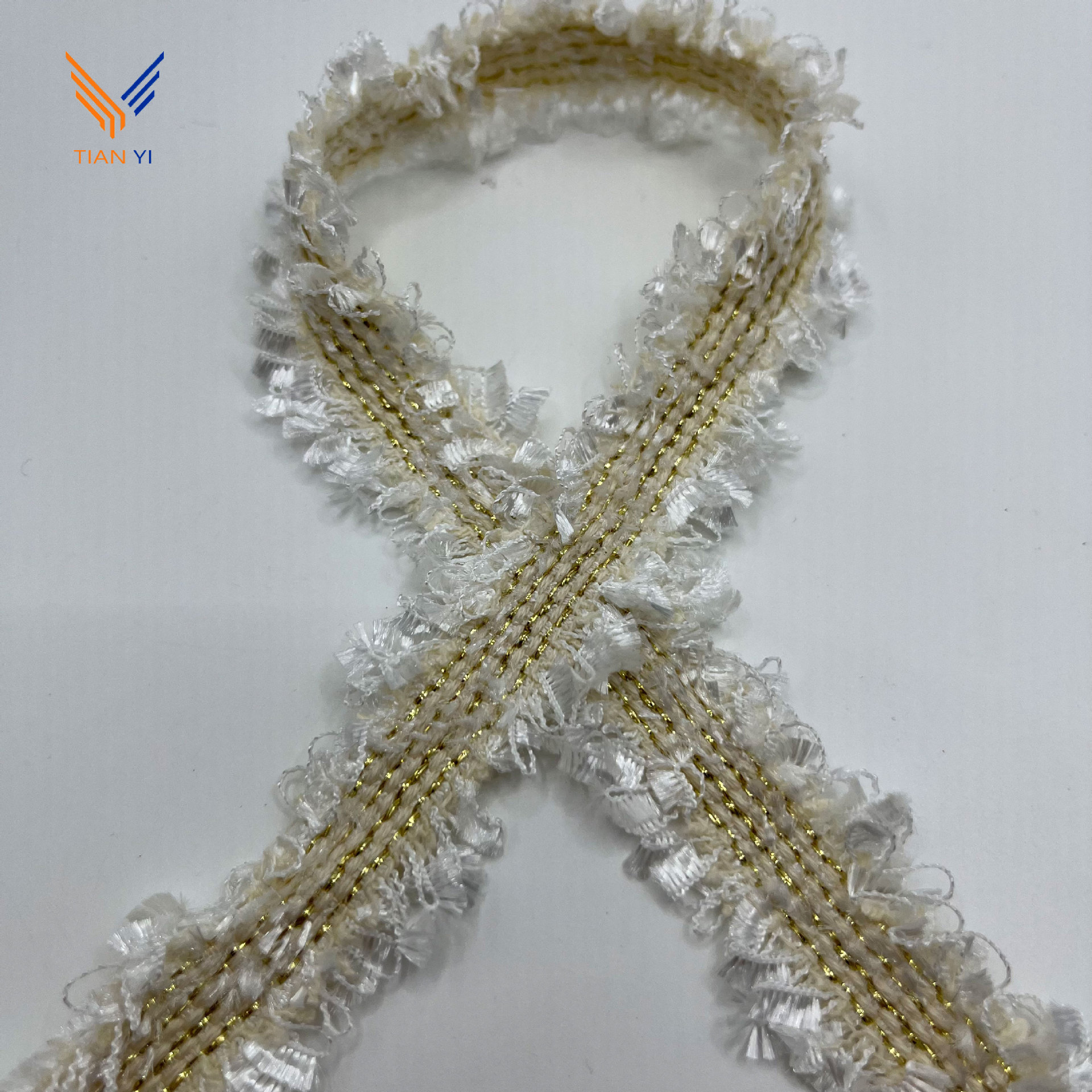 흰색 태슬 금사 * 2.5 cm