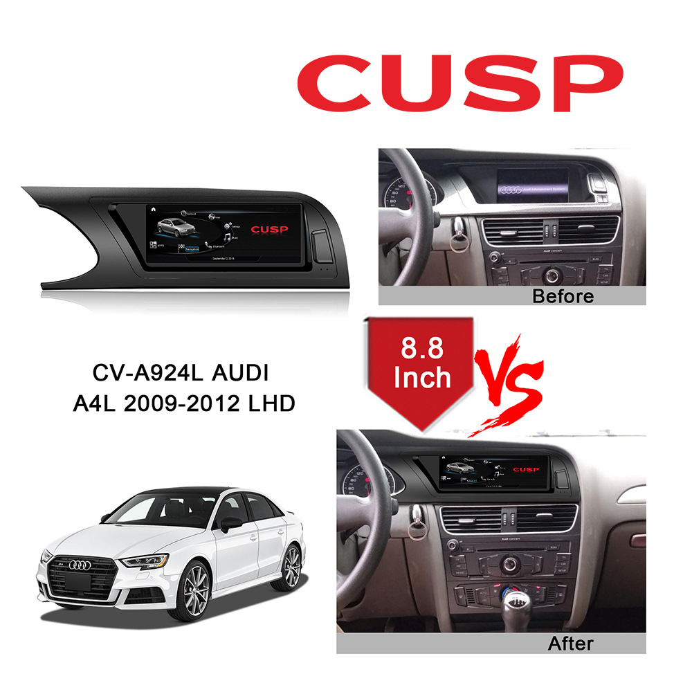 Fits Audi A4L 2009-2012 Car 8.8 inch Navigation GPS Android