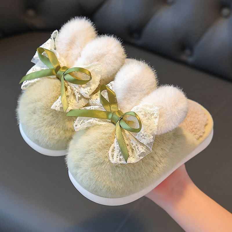 Zapatillas de algodón para niños otoño e invierno 2025 antideslizantes para el hogar con una base suave cálida lindas zapatillas de dibujos animados para hombres y mujeres niños niños