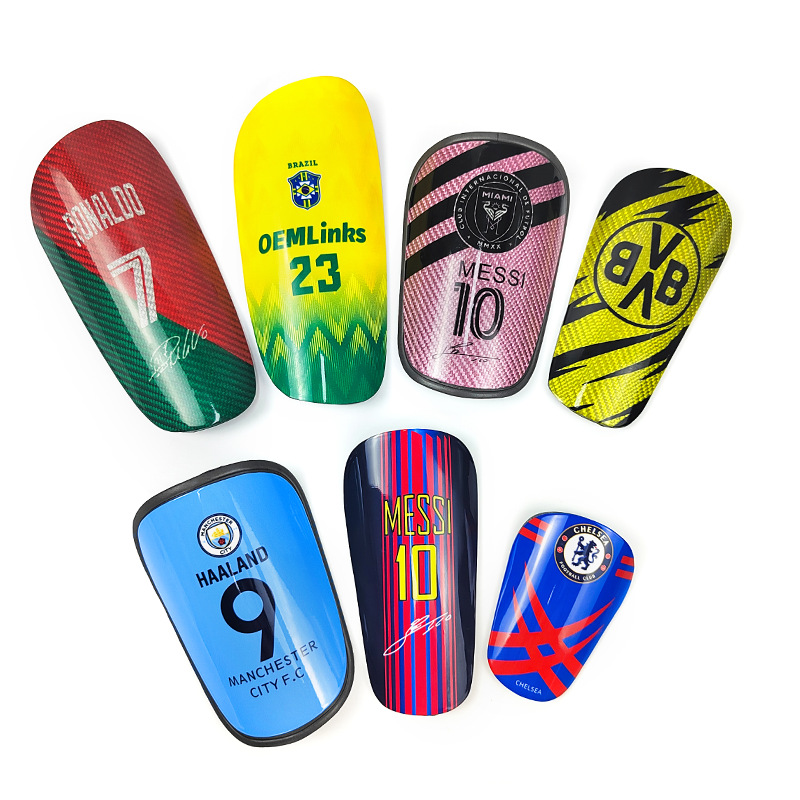 Foreign Trade In-Stock Football Shin Guards, Professional Competition Lightweight Carbon Fiber Insert-Type Shin Guards, Protective Gear for Clubs
