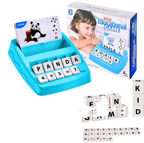 Cross-border early education alphabet machine children's memory enhancement English alphabet spelling number matching board game parent-child toy