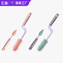 硅胶奶瓶刷婴儿奶嘴刷吸管刷旋转洗奶瓶刷子套装清洁刷清洗刷