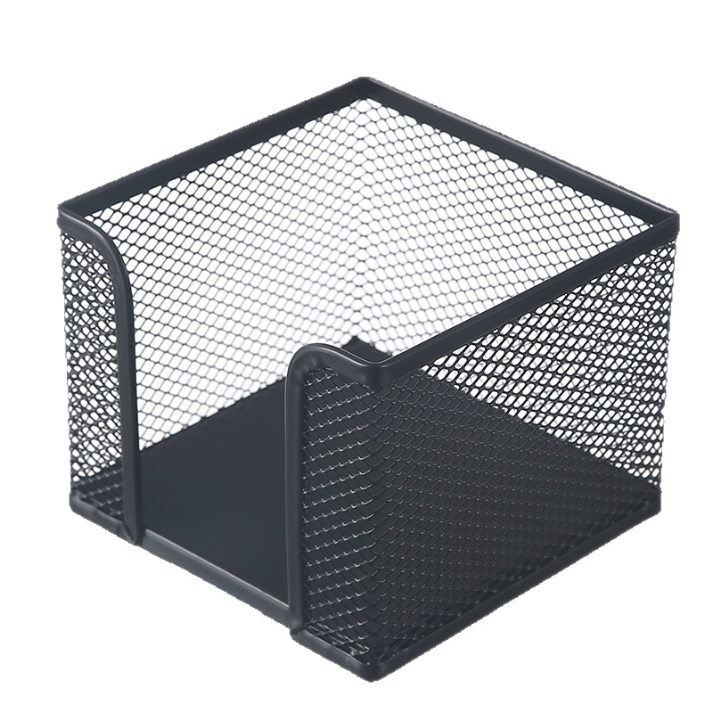 Caja de almacenamiento de notas de malla metálica, caja de escritorio de oficina, estante de almacenamiento de notas multifuncional simple para estudiantes image 5