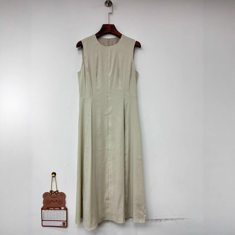 Th Theorist 25 New Women's Linen Blend Sleeveless Round Neck Dress Th Theorist 25 New Women's Linen Blend Sleeveless Round Neck Dress
