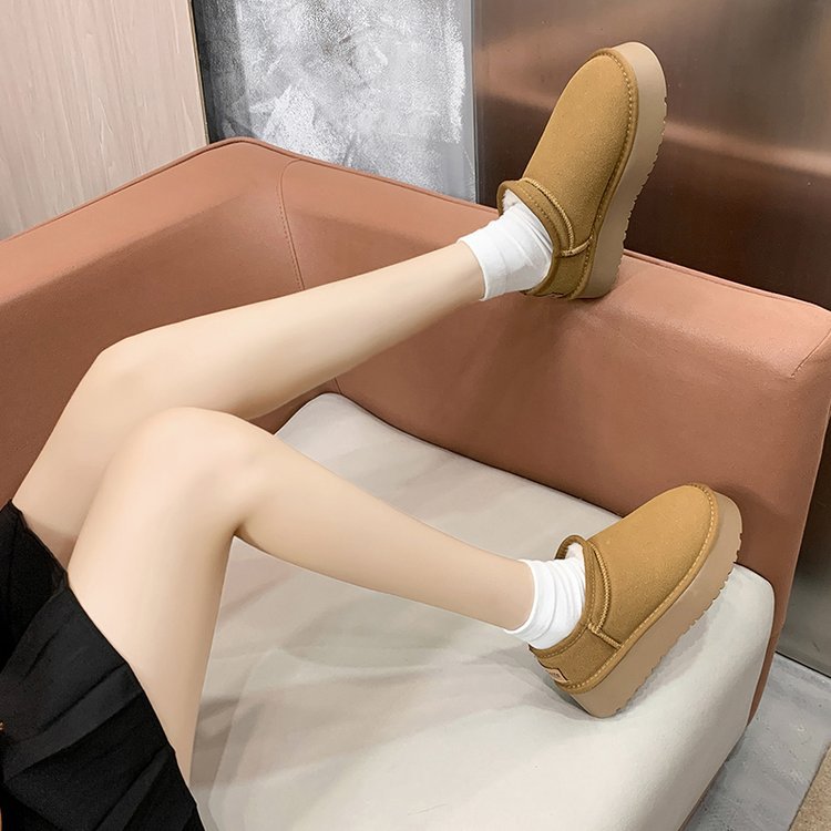 Women's Winter Ankle Boots With Plush Lining And Thick Sole_voghion.com