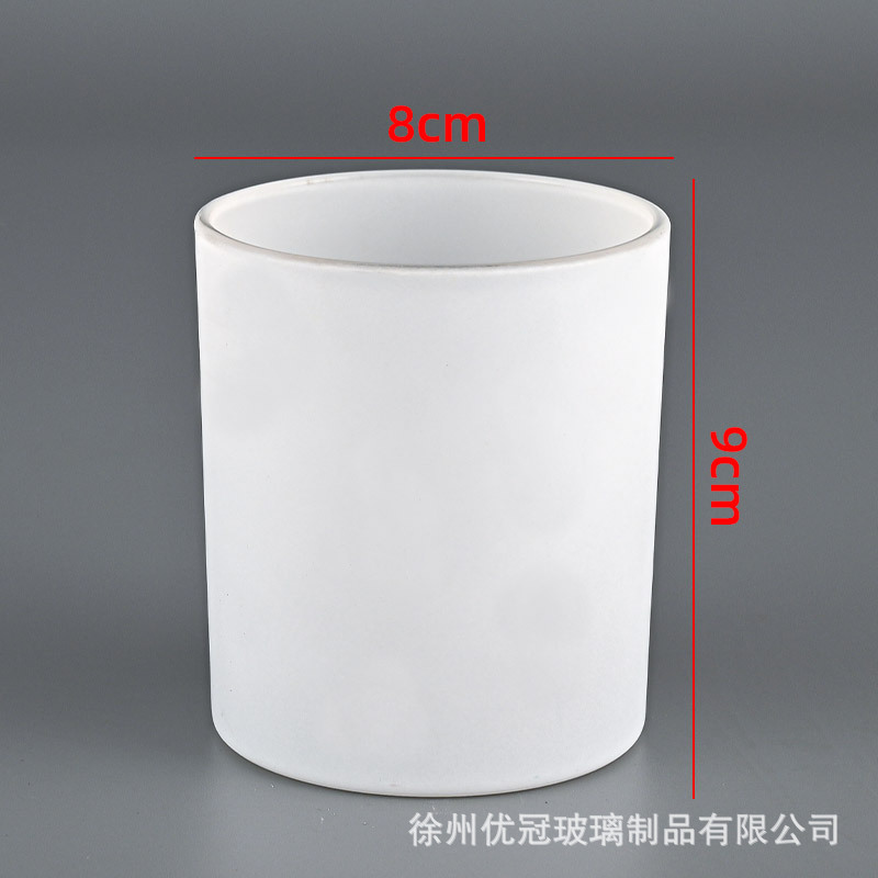 Portavelas de Vidrio Colorido, Frasco Vacío, para Hacer Velas Aromáticas Caseras, Recipiente para Cera de Vela, Portavelas Redondo para Dormitorio, Caja de Regalo