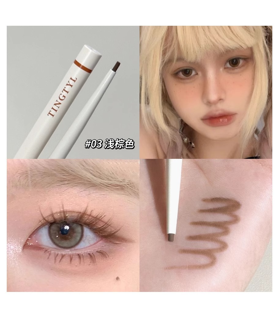 Lápiz de delineador de ojos de color impermeable suave no mancha lápiz de delineador de ojos blanco marrón rojo principiante