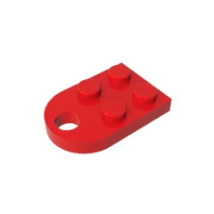 Брелок-сердечко 2x2 из конструктора с отверстием